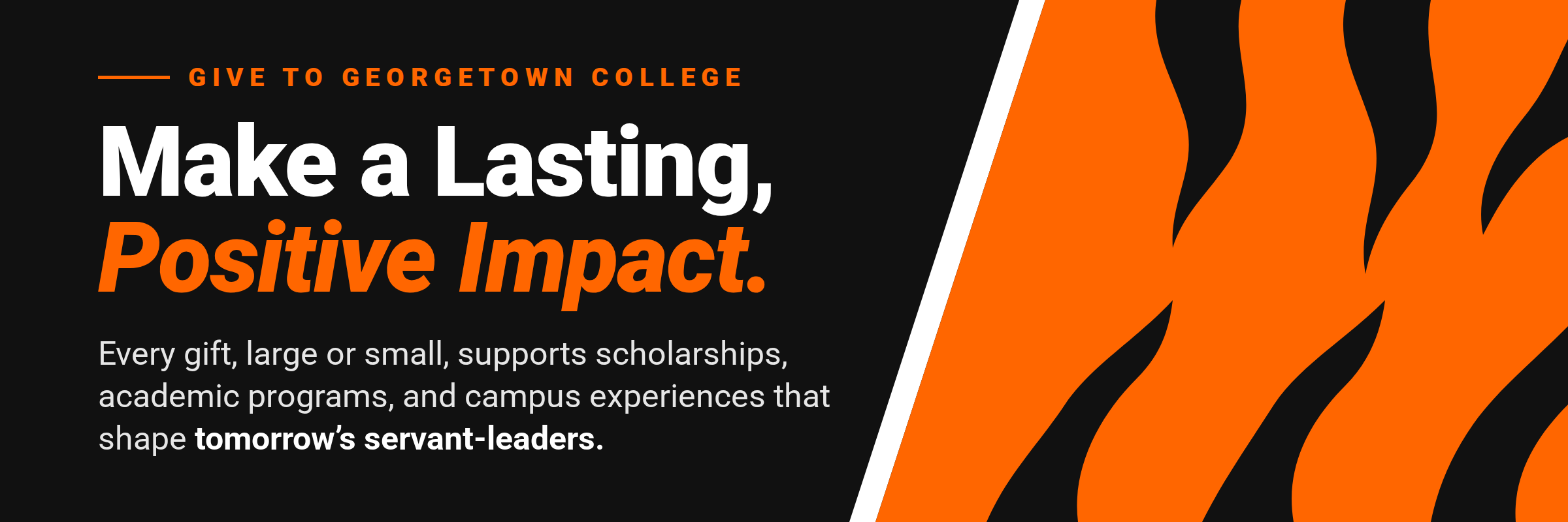 Georgetown College: Every gift moves Tigers forward. Scholarships, programs, and opportunities for every student start with generous people like you.
